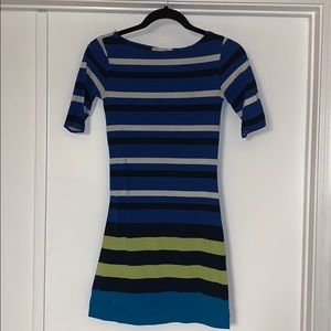 Striped body con dress
